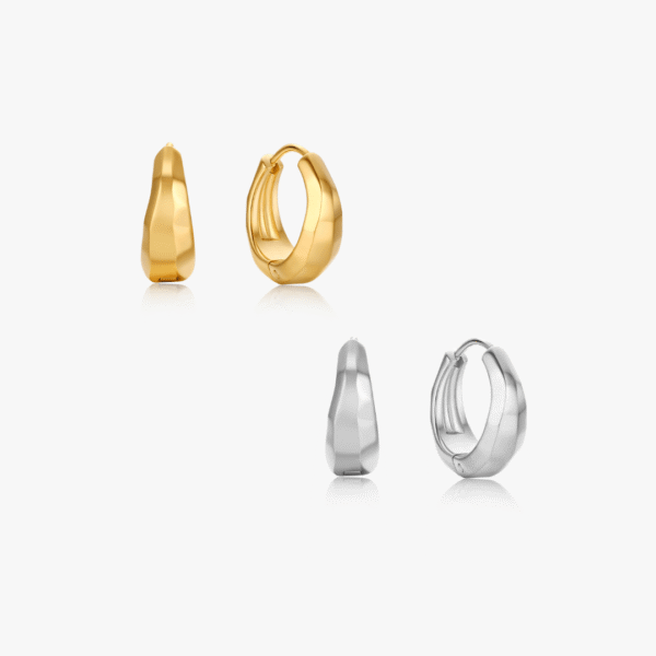 Amina Geometric Dome Huggie