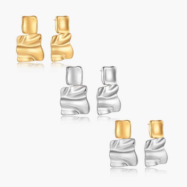 Paige Organic Rectangle Drop Earrings