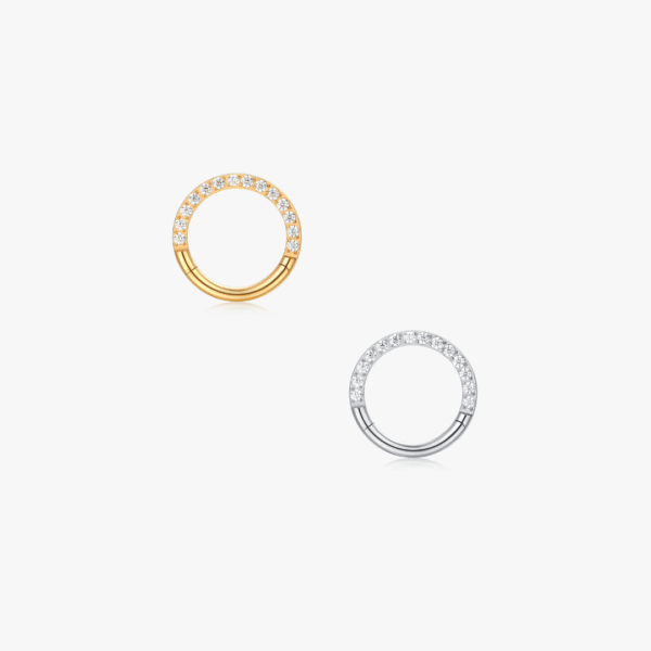 Pave Titanium Hoop (Single)